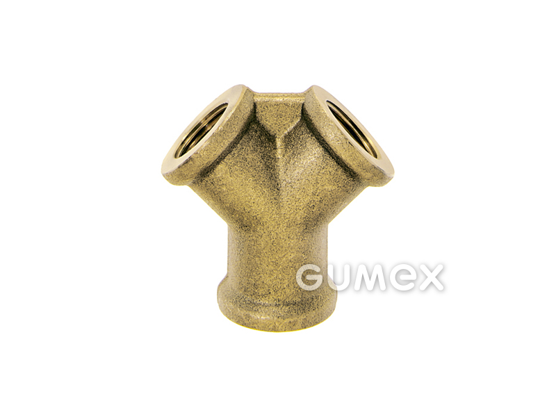 2fach-Verzweigung ES ohne Schnellkupplungen DN7,2, Innengewinde G 3/8", 35bar, -20°C/+100°C, Messing, 